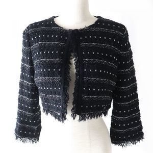 Other FOXEY Ribbon Yarn Mixed Knit Tweed Bolero Jacket Others Outerwear 33524